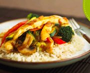 Sauté au poulet à l'ail et gingembre