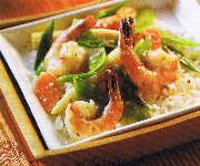 Saut de crevettes et de lgumes