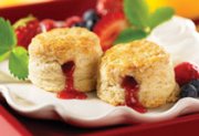 Scones  la confiture de fraises