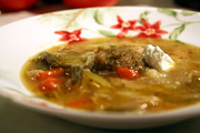 Soupe à la viande ou aux crevettes et pâtes de soja