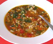 Soupe à l'orge et aux lentilles