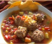 Soupe aux boulettes ranchéro