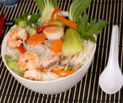 Soupe aux crevettes et aux nouilles à la thaïe