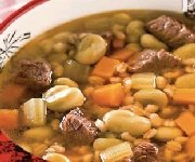 Soupe aux gourganes et au boeuf