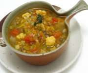 Soupe aux lentilles et légumes