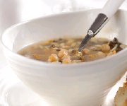 Soupe aux lentilles, pois chiches et orzo