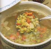 Soupe aux pois verts, secs