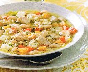 Soupe campagnarde au poulet