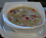 Soupe crémeuse au poulet 