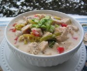 Soupe crémeuse au poulet 