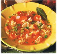 Soupe à la dinde et à l'orge