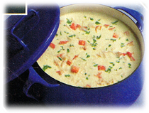 Soupe veloutée au crabe