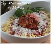 Spaghettis  la boulette gante