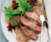 Steak poêlé sauce champignons