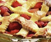 Tarte rhubarbe et fraises