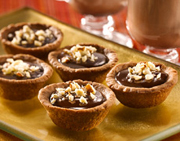 Tartelettes-truffes tièdes au chocolat et aux noisettes