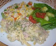 Tortellini au jambon et aux champignons