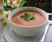 Velouté de carottes et de lentilles au curry