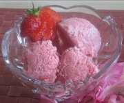 Yogourt glacé aux fraises